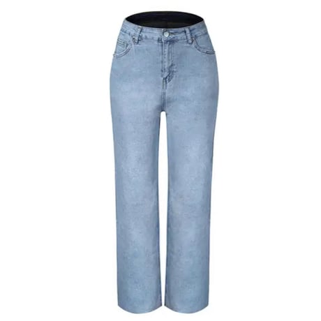 アイスブルーボーイフレンドカットオフデニム/ジーンズ/S〜XXL/2023SS