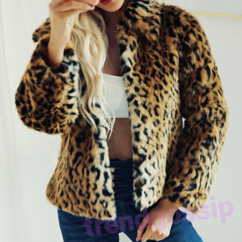 レオパードフェイクファージャケット/ヒョウ柄/S～XXXL | trendgossip