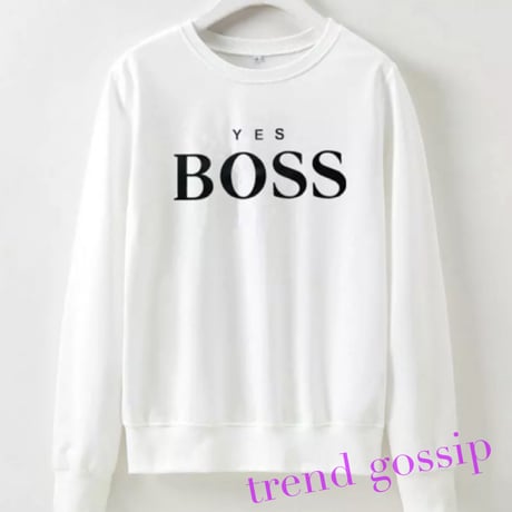 YES BOSSロゴトレーナー/長袖/5色展開/S～XL/2020SS