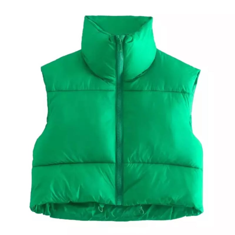 中綿クロップドダウンベスト/7色展開/S.M.L/2022SS | trendgossip