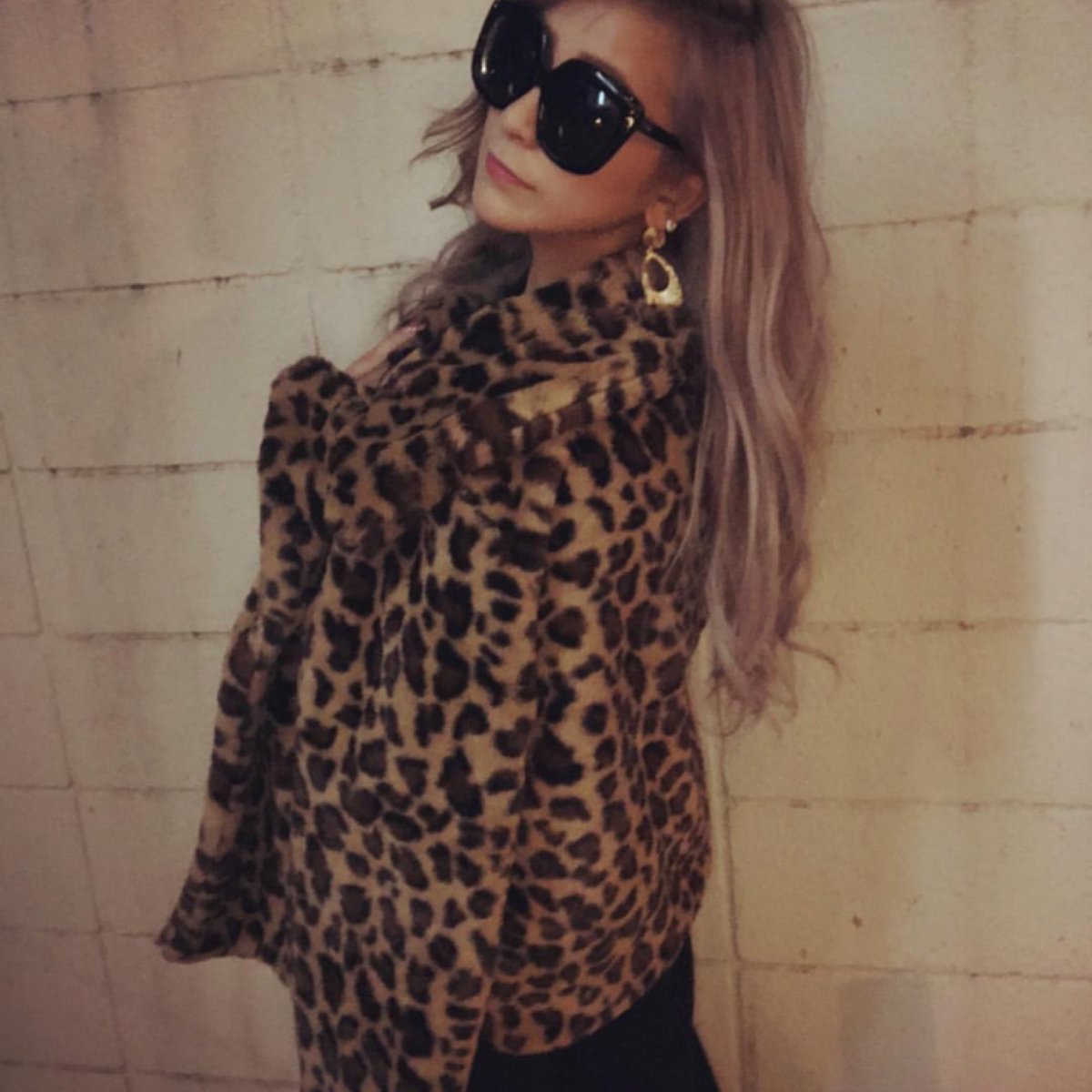 レオパードフェイクファージャケット/ヒョウ柄/S～XXXL