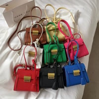 2WAYフェイクレザーショルダーボックスバック/鞄/8色展開/2021SS