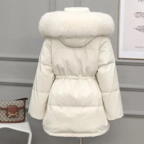 フードファー中綿ダウンコート/2色展開/S〜XL/2021 AW