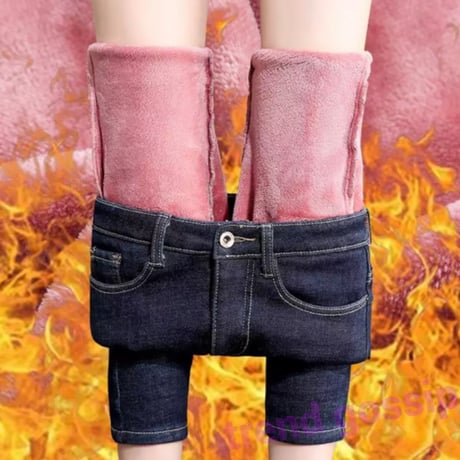 インナーカラーベロアホットスキニーデニム/ジーンズ/4色展開/25～32inch/2019AW