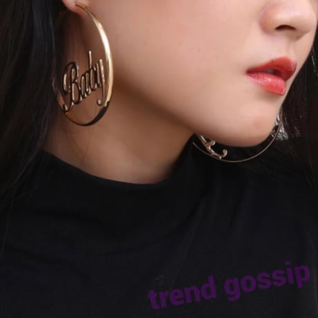 【送料無料】Femme &Babyゴールドフープピアス/アクセサリー