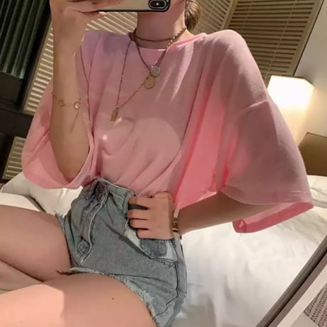 【送料無料】バックカットチェーン付きオーバーサイズTシャツ/M〜XL/2022SS