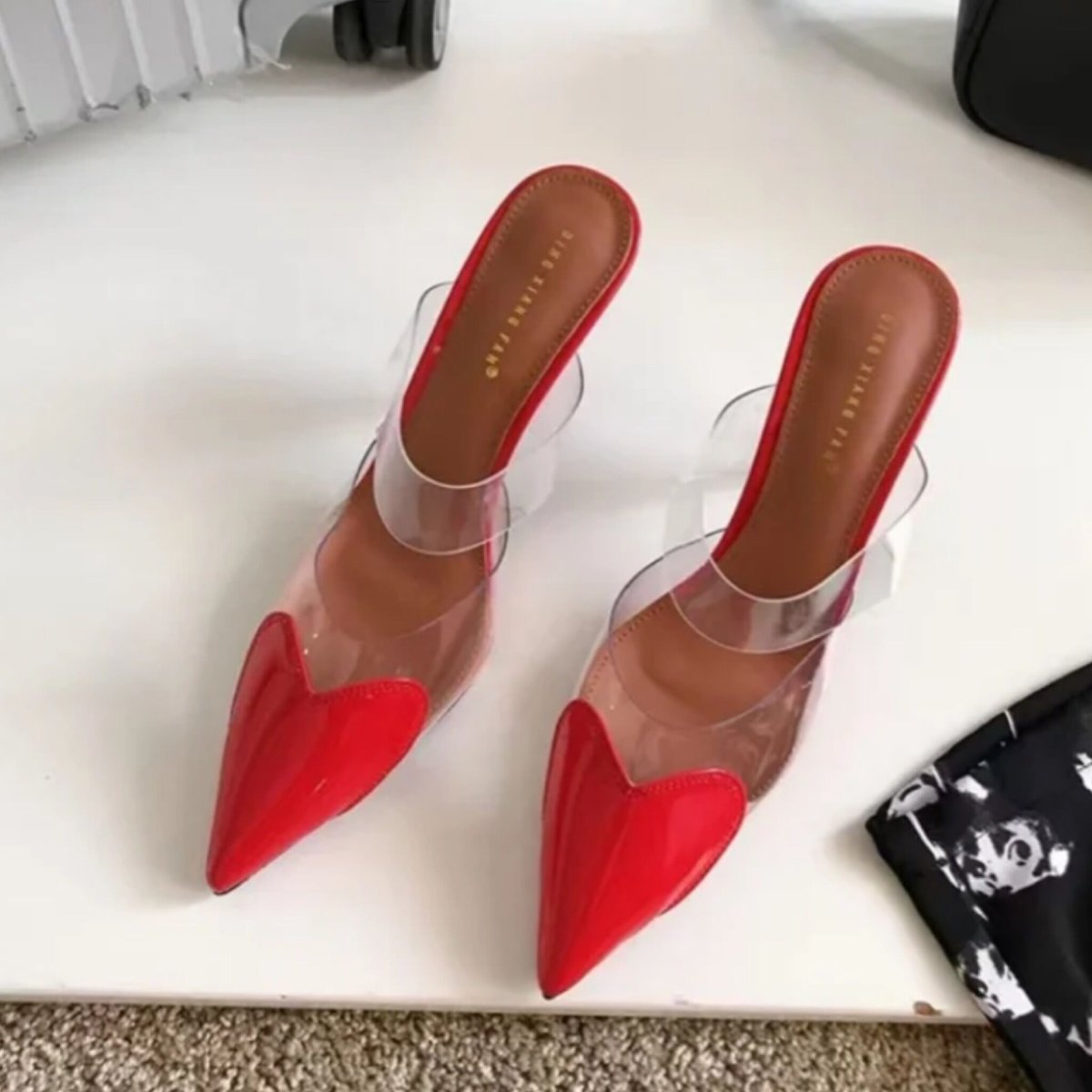 ハートポインテッドトゥクリアパンプス/3色展開/22.5〜25cm/2023SS