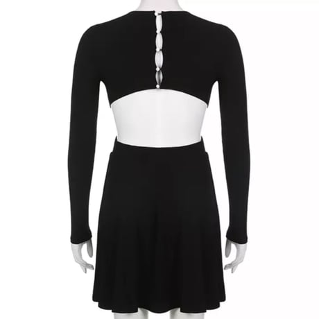 バックトリムリブAラインミニスカートワンピース/4色展開/S.M.L/2022SS