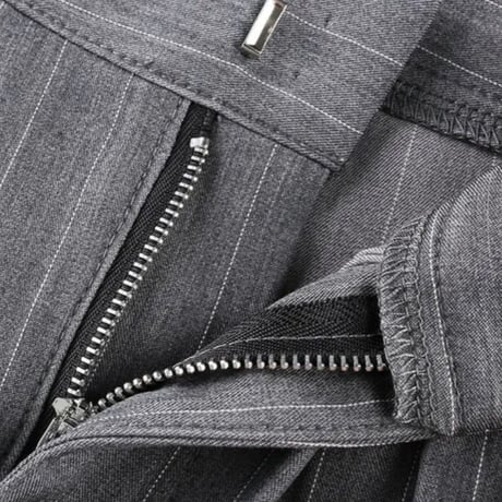 グレーストライプタックスラックスワイドパンツ/S.M.L/2020SS