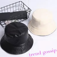 【送料無料】レザー&ボアファーリバーシブルバケットハット/帽子/3色展開/2020AW