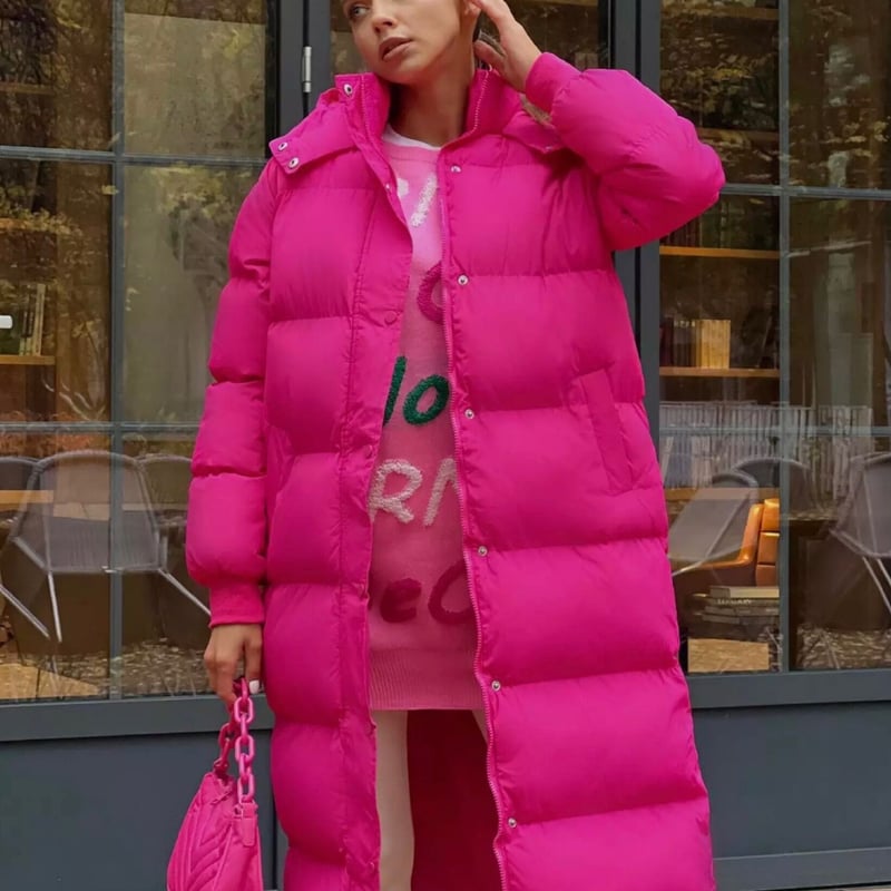 Pink S即納】中綿チェスターダウンコート/4色展開/S.M.L/2022AW | tre