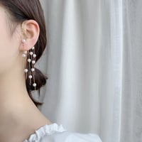 パールチェーンイヤーフック/ピアス/アクセサリー/2021SS