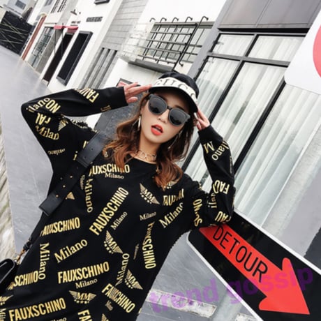 【M即納】ランダムゴールドロゴロングスリーブプルオーバー/S～XXXL/2019AW