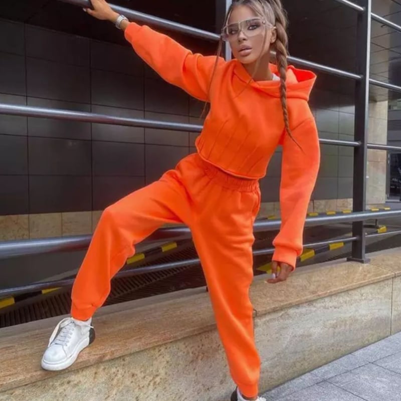 裏起毛バックレースアップパーカースウェットセットアップ/4色展開/S