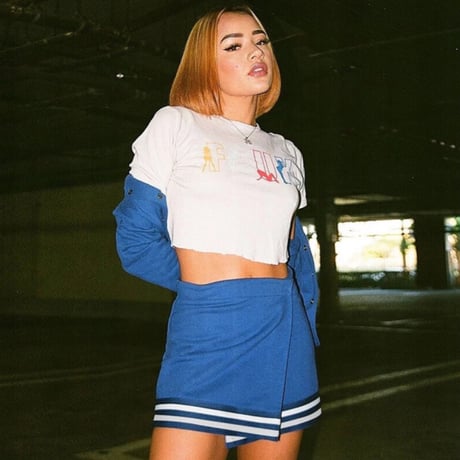 ホワイトラインクロップドスタジャン&スカートセットアップ/3色展開/S.M.L/2021AW