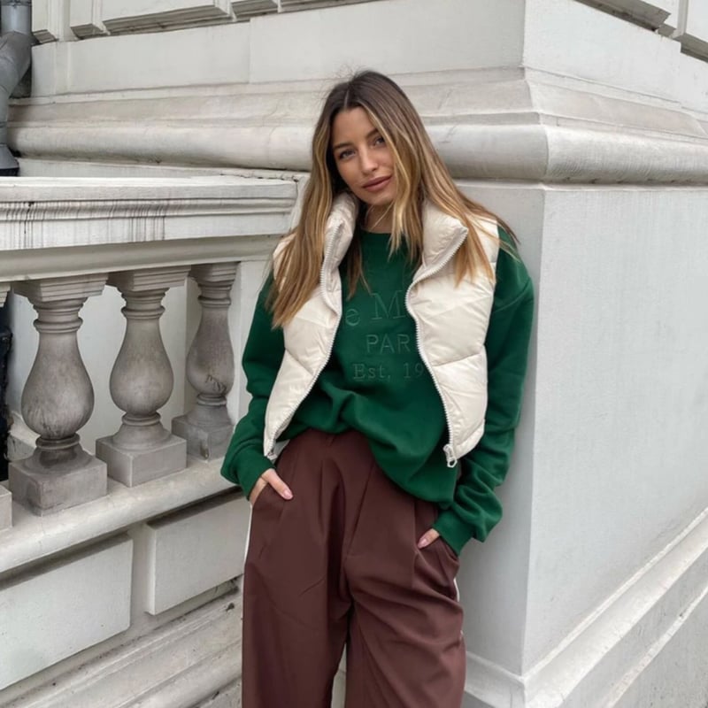 中綿クロップドダウンベスト/7色展開/S.M.L/2022SS | trendgossip