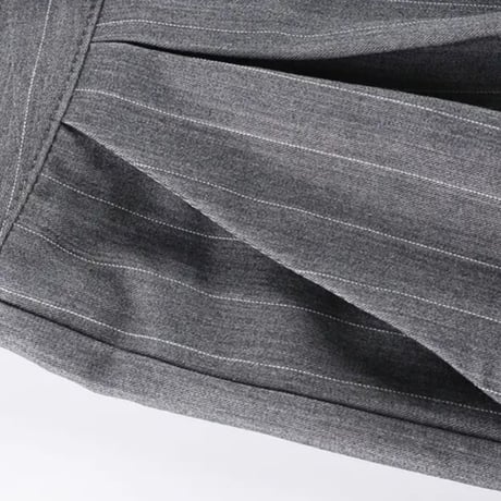 グレーストライプタックスラックスワイドパンツ/S.M.L/2020SS