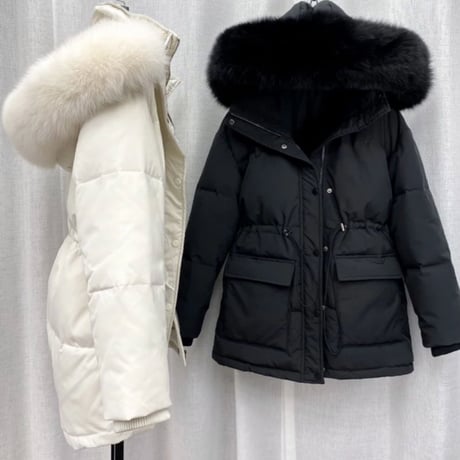フードファー中綿ダウンコート/2色展開/S〜XL/2021 AW