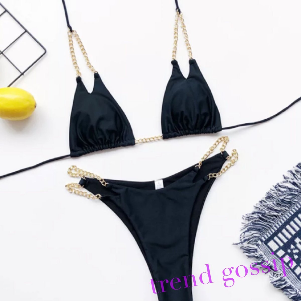 シャーリングベアビキニTOP マーブルチェーンストラップミドル シャーリングベアビキニTOP マーブルチェーンストラップミドル