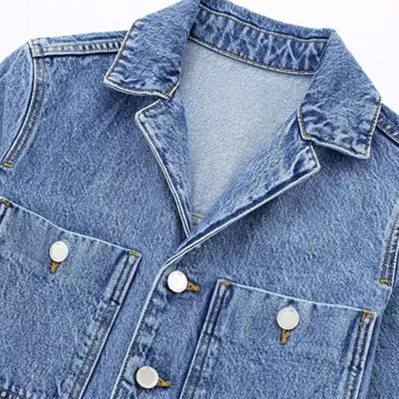 カットオフデニムタイトジャンプスーツ/XS〜L/2023SS | trendgossip