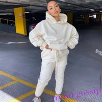 ルーズパーカー裏起毛セットアップ/4色展開/S～XXL/2020AW