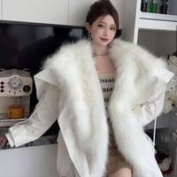 ボリュームファーカラーモッズコート/アウター/2色展開/ S.M.L/2022AW