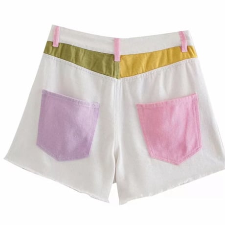 パッチワークジャケットホワイトデニムセットアップ/S.M.L/2021AW