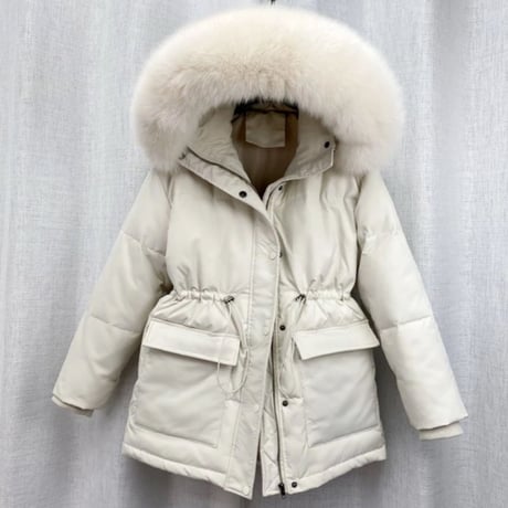 フードファー中綿ダウンコート/2色展開/S〜XL/2021 AW