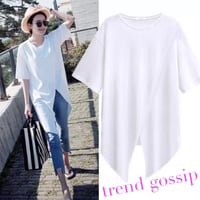 【即納】フロントクロスロングTシャツ/2色展開/M.L/2020SS