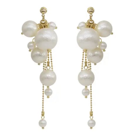 バブルパールチェーンピアス/アクセサリー/2023AW