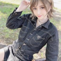 【White M即納】ステッチ入りデニムジャケット＆ハイウエストスカートセットアップ/2色展開/S～XL/2020AW
