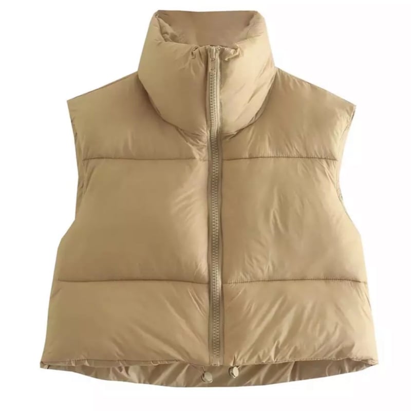 中綿クロップドダウンベスト/7色展開/S.M.L/2022SS | trendgossip