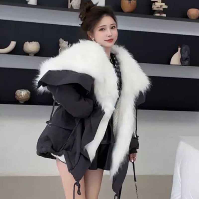 ボリュームファーカラーモッズコート/アウター/2色展開/ S.M.L/2022AW