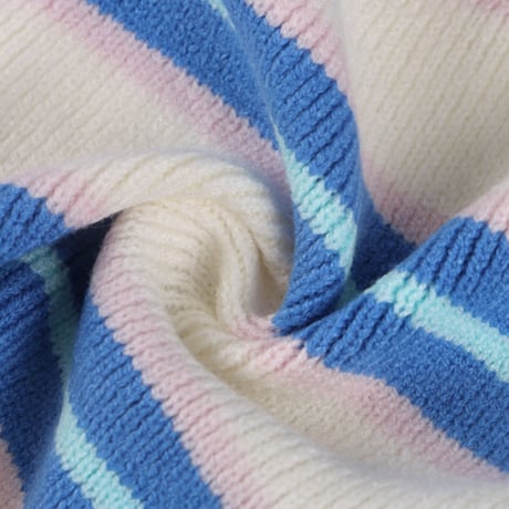 ハイネックボーダー背中開きニット/2色展開/S.Ｍ.L/2021SS