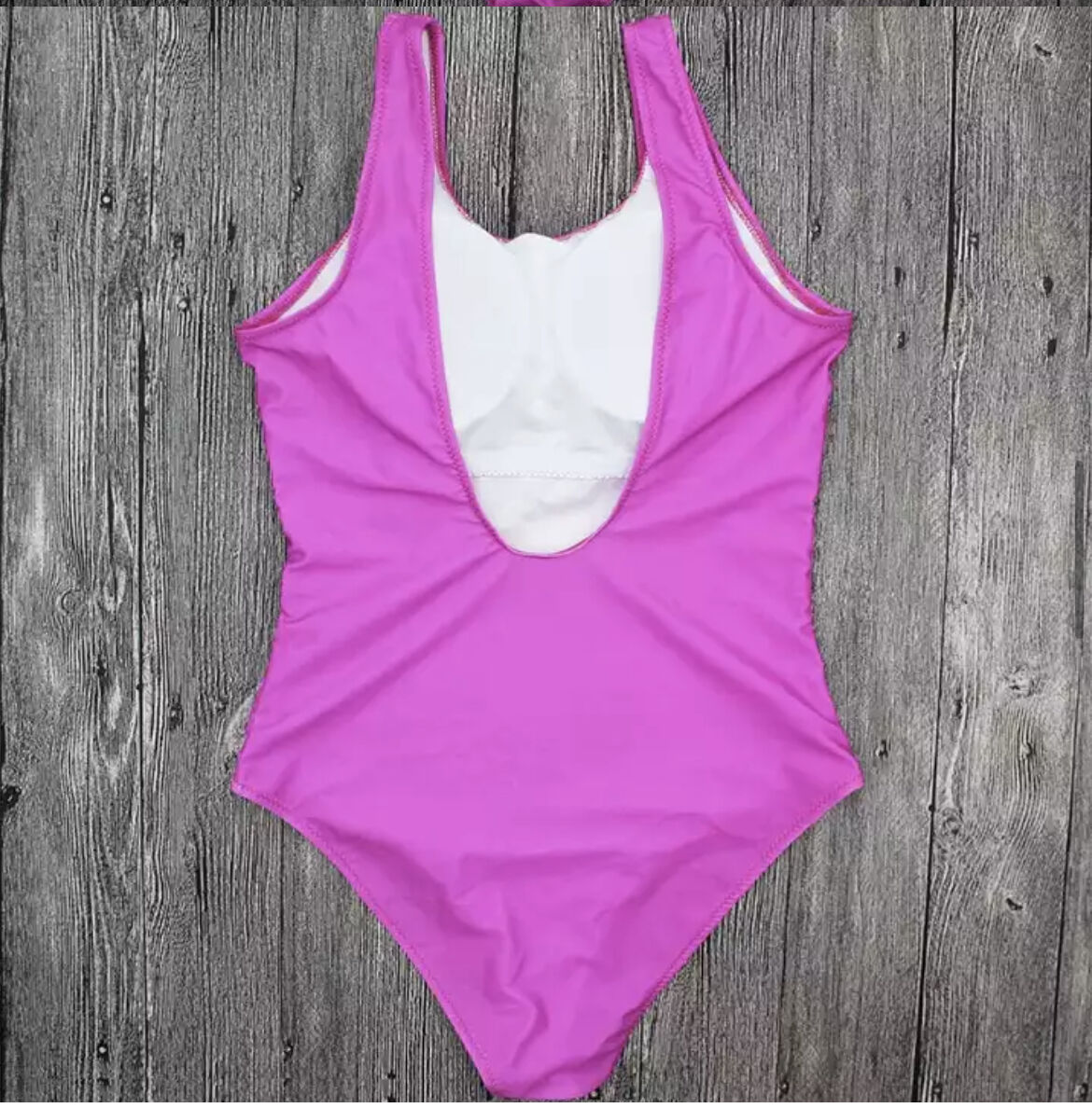 コミカルアイスクリームワンピース水着/パットあり/Black、Pink