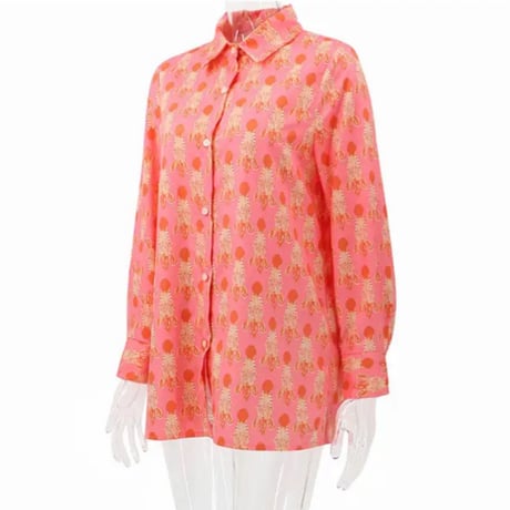 4タイプレトロパターンシャツ/4色展開/S〜XL/2023SS