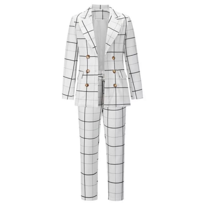 グラフチェック柄ジャケットセットアップ/スーツ/5色展開/S〜XXL