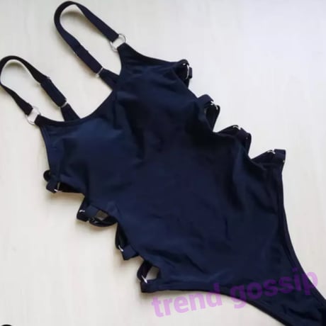 サイドバンテージカットアウトモノキニ/ワンピース水着/2色展開/S～XL