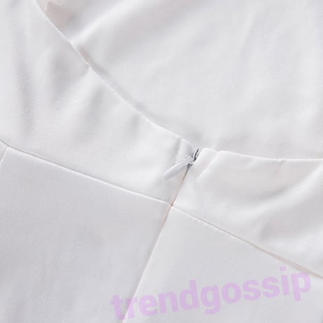 バックセクシーショルダーフリルマーメードドレス/ワンピース/5色展開／S～XXL