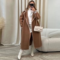 ライクウールステッチロングコート/4色展開/S〜XL／2023AW