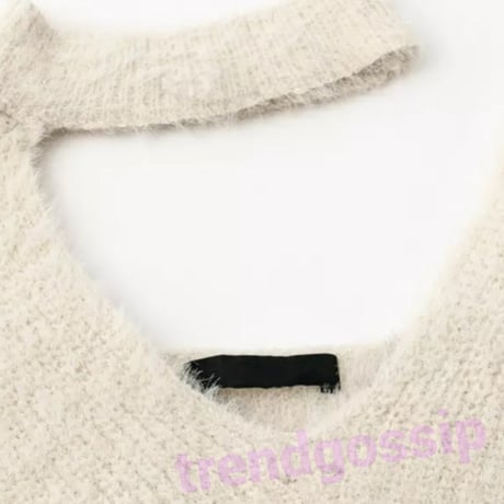 ワンショルチョーカーモヘアニット/2色展開/onesize/winter