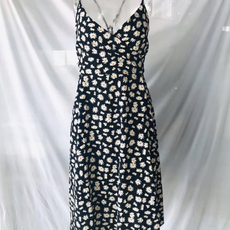 Since Then デイジー 花柄 ショート キャミソールワンピース レトロデイジー花柄キャミワンピース/3色展開/S〜XL/2022SS