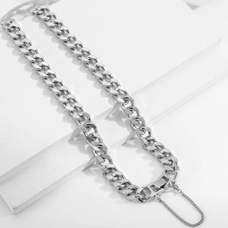 【即納☆送料無料】チェーンベルトドレープチョーカー/ネックレス/2色展開/ユニセックス/アクセサリー/2021AW