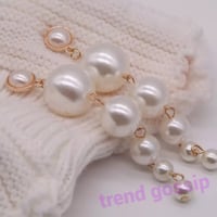 【即納☆送料無料】6連ドロップパールピアス/アクセサリー
