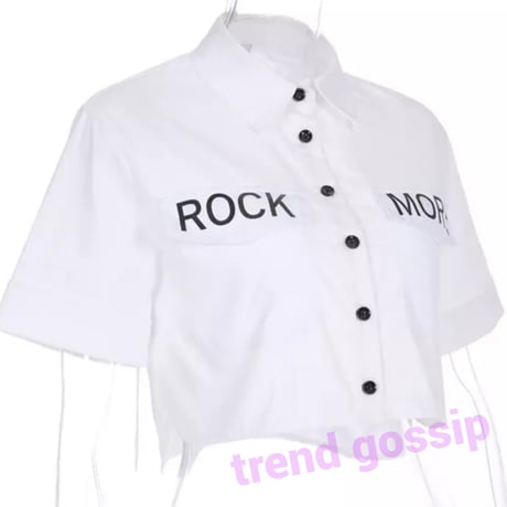 ROCKMOREポケットクロップドシャツ/S.M.L/SS