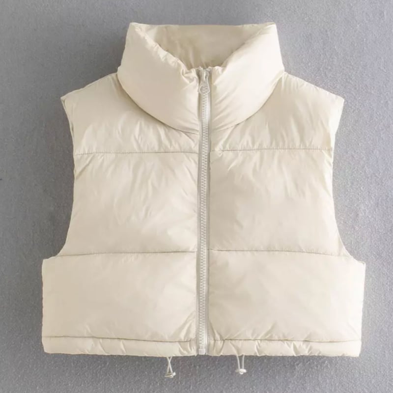 中綿クロップドダウンベスト/7色展開/S.M.L/2022SS | trendgossip