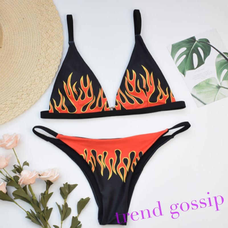 ファイヤー三角ビキニ/水着/2色展開/S～XL/2020AW | trendgossip