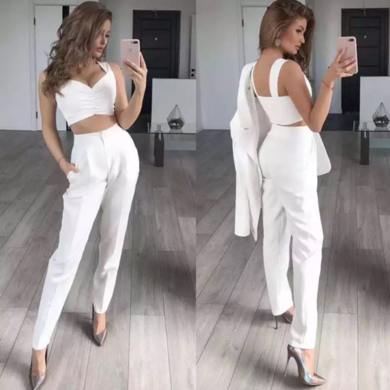 Black S、White L、GreenL即納】ビスチェ付きサマージャケット