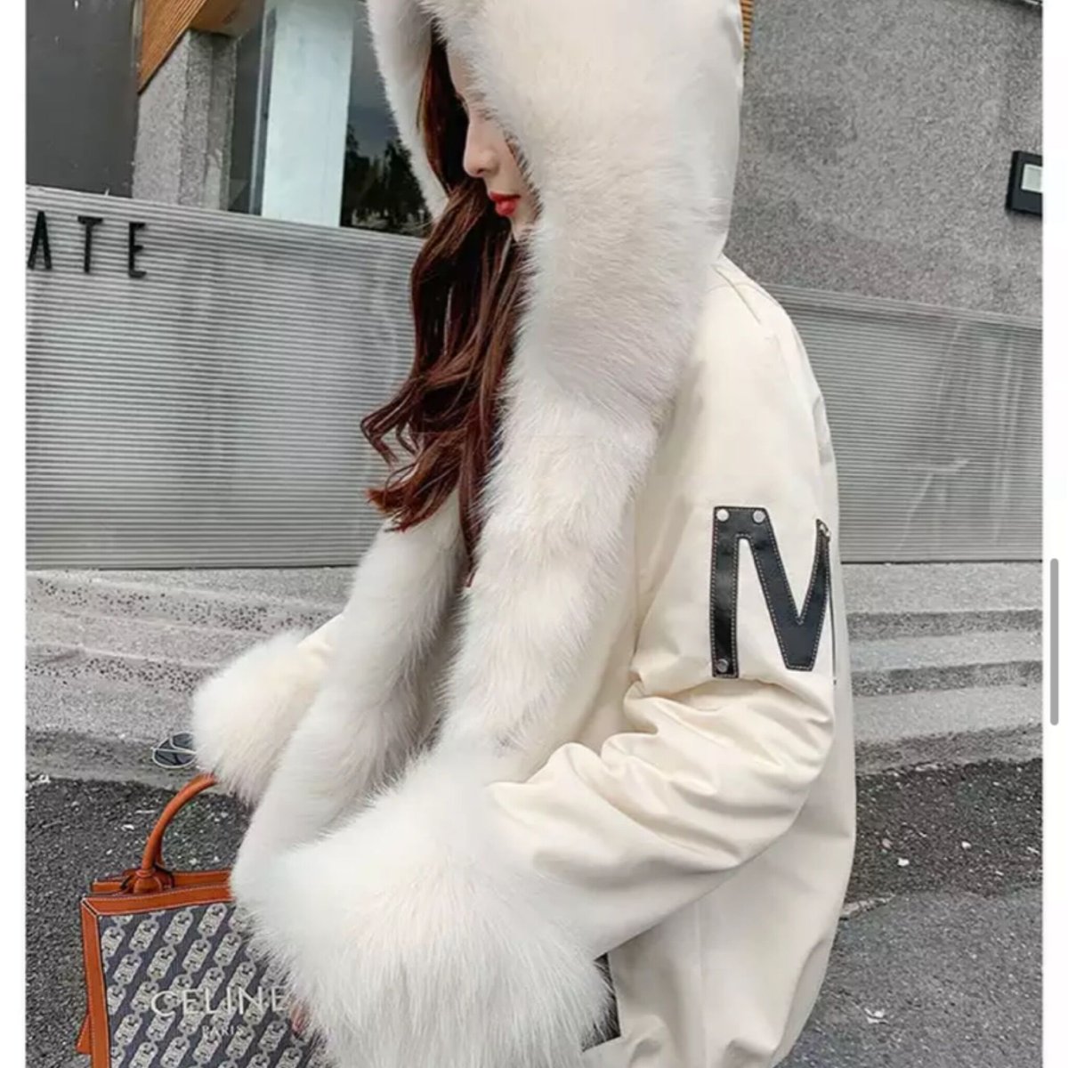 ワンポイントMロゴリバーシブルインナーファーコート/S.M.L/2022AW