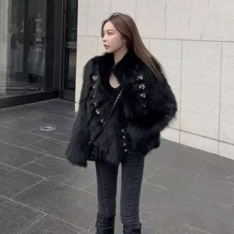 PPFM ナポレオンコート ジャケット ファー フーディ ナポレオンファーコート/アウター/2色展開/S.M.L/2021AW | trendgossip